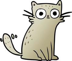 cartoon staring cat vector