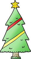 cartoon christmas tree vector