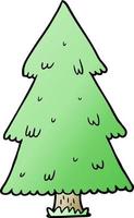 cartoon christmas tree vector