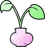 cartoon house plant vector