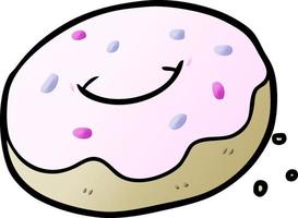 cartoon donut with sprinkles vector