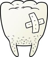 cartoon bad tooth vector