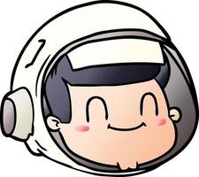 cartoon astronaut face vector