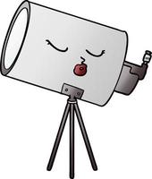 cartoon telescope with face vector