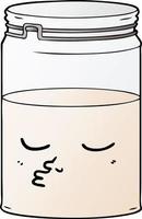 cartoon glass jar vector