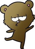 bored bear cartoon vector