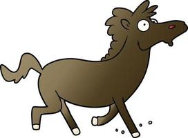 caballo corriendo de dibujos animados vector