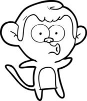 cartoon surprised monkey vector