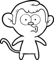 mono ululante de dibujos animados vector