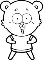 laughing teddy  bear cartoon vector