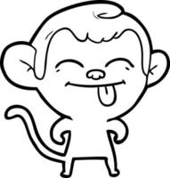 funny cartoon monkey vector