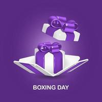 Day of gifts 3d gift box Vector illustration