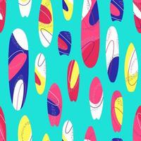 Seamless pattern with bright surfboards pointing in one direction vector