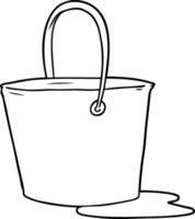 cartoon bucket of water vector