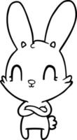 cute cartoon rabbit vector