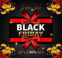 black friday background template realistic decoration elements. for discount promotion advertising vector