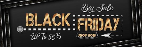 black friday banner background template, for discount promotion advertising vector