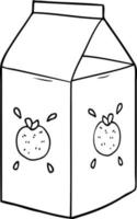 cartoon orange juice carton vector