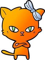 cute cartoon cat vector