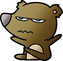 angry bear cartoon vector