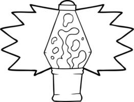 cartoon lava lamp vector