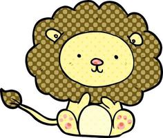 cute cartoon lion vector