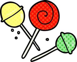 cartoon traditional lollipop vector