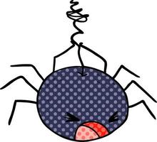 cartoon halloween spider vector