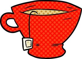 cartoon cup of tea vector