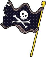 bandera pirata de dibujos animados vector