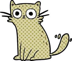 cartoon staring cat vector