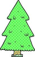 cartoon christmas tree vector