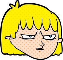 cartoon angry woman vector