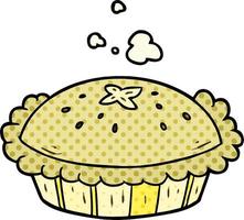 hot cartoon pie fresh out of the oven vector