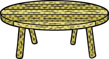 cartoon wooden table vector