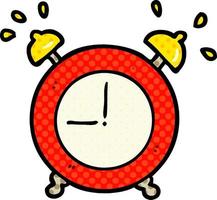 cartoon ringing alarm clock vector