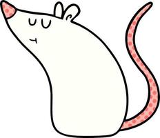 ratón blanco de dibujos animados vector