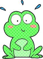 cute cartoon frog vector