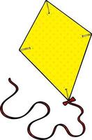 cartoon flying kite vector