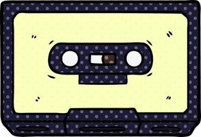 cinta de cassette vieja de dibujos animados vector