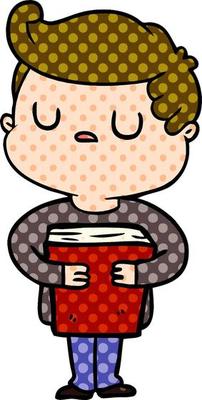 cartoon aloof man