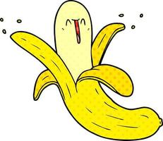 cartoon crazy happy banana vector