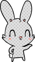 cute cartoon rabbit vector