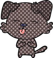 cartoon dog sticking out tongue vector