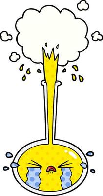crying cartoon science experiment crying