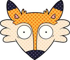 cartoon startled fox vector