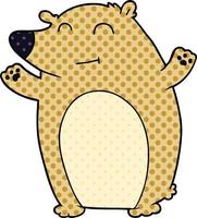 happy cartoon bear vector