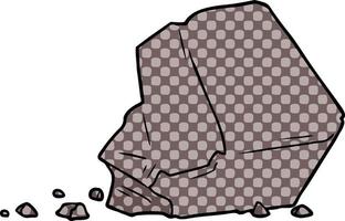 cartoon large rock vector