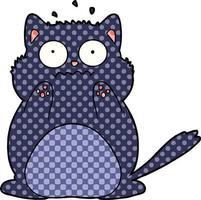 cartoon worried cat vector