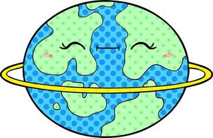 planeta alienígena habitable de dibujos animados vector